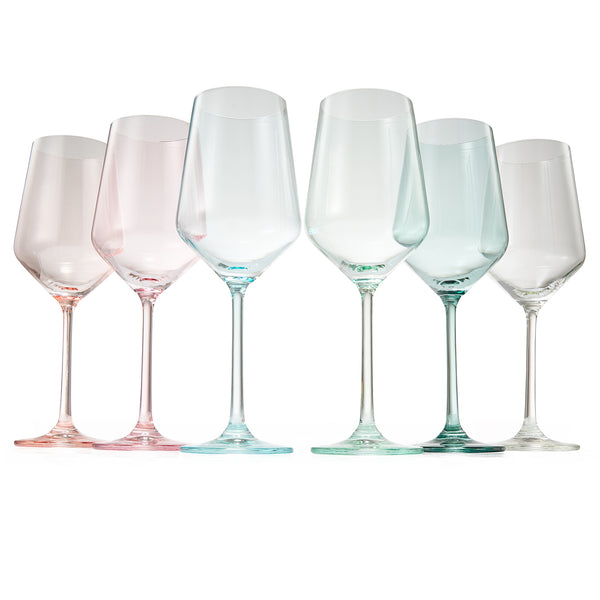 Colorata Stemmed Wine Glassware, Set of 6