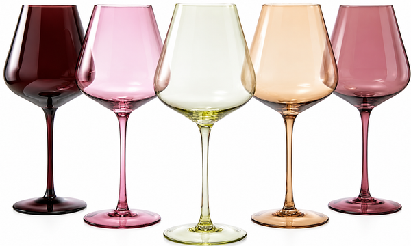 Stagioni Stemmed Wine Glassware, Set of 5, 
