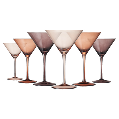 Fortuna Martini Cocktail Glassware, Set of 6