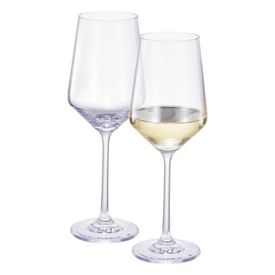 Monet Stemmed Wine Glassware, Purple, Set of 2