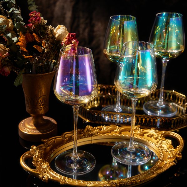 Pearl Stemmed Wine Glassware, Set of 4