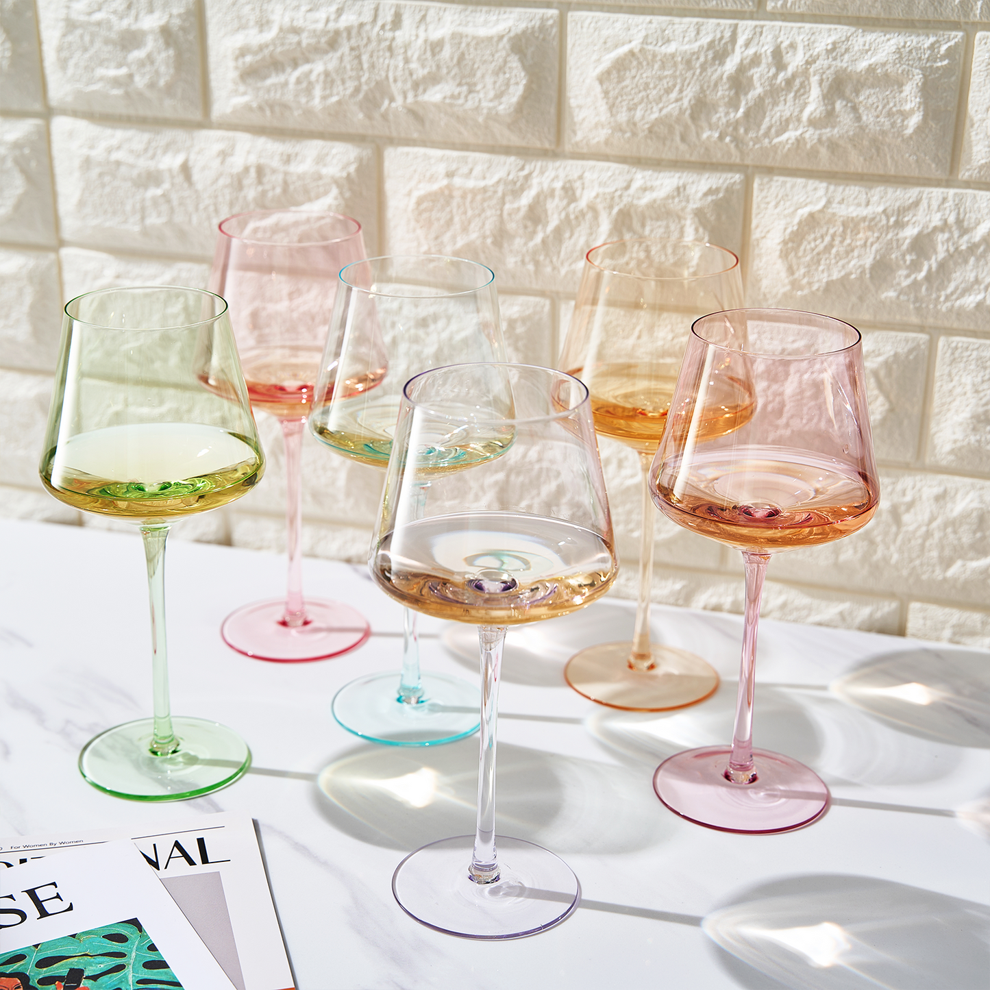 Monet Wine Glassware, Set of 6