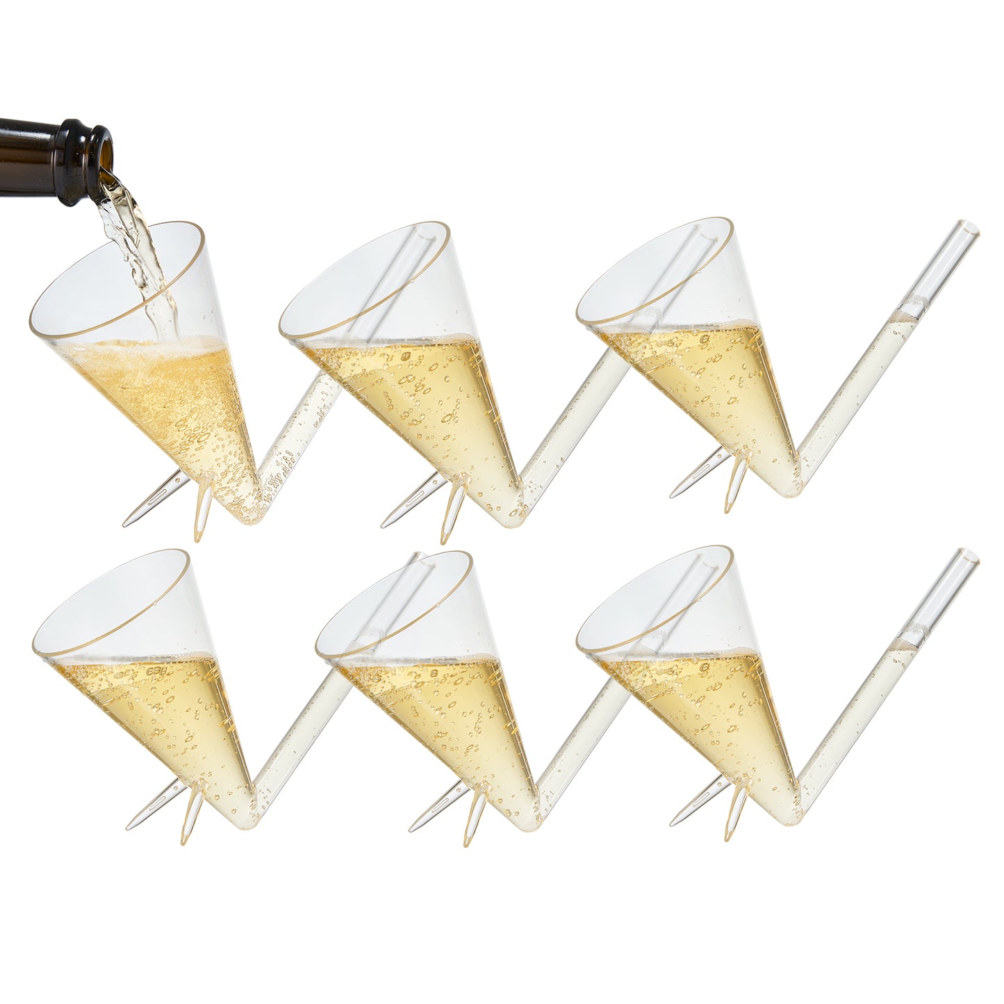 Festa Acrylic Champagne Shooter, Set of 6