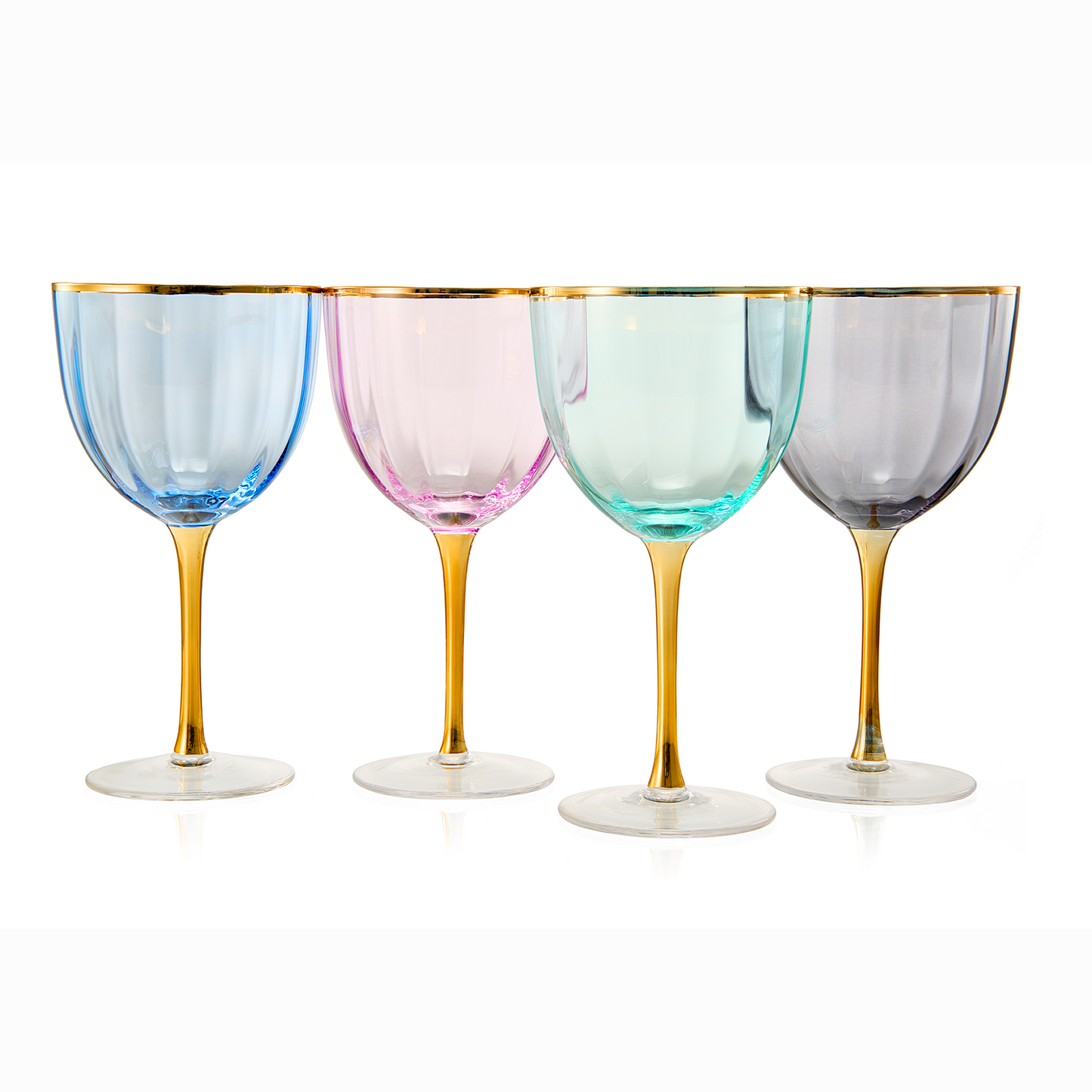 Topiary Crystal Wine Glassware, Set of 4