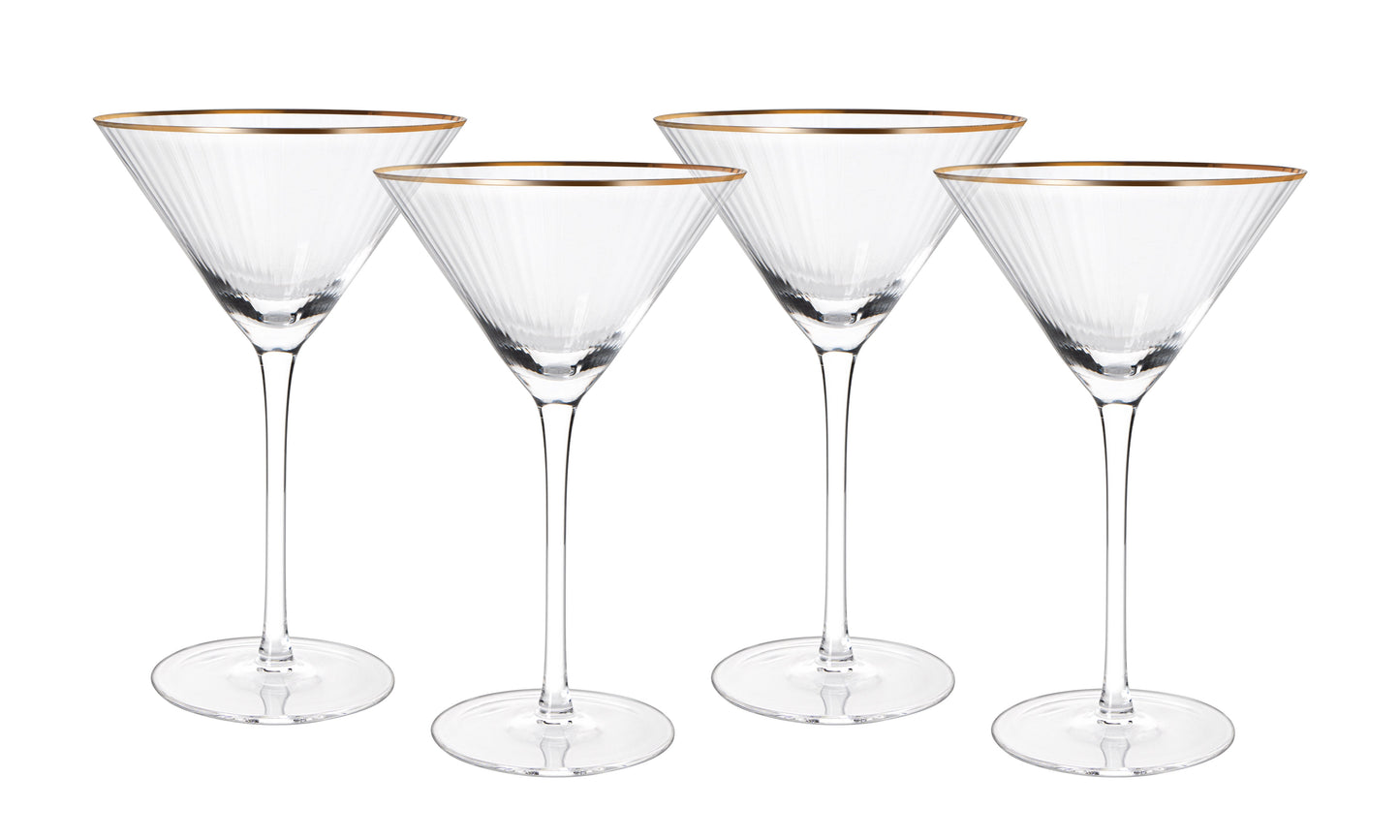Aurelia Martini Glassware, Set of 4