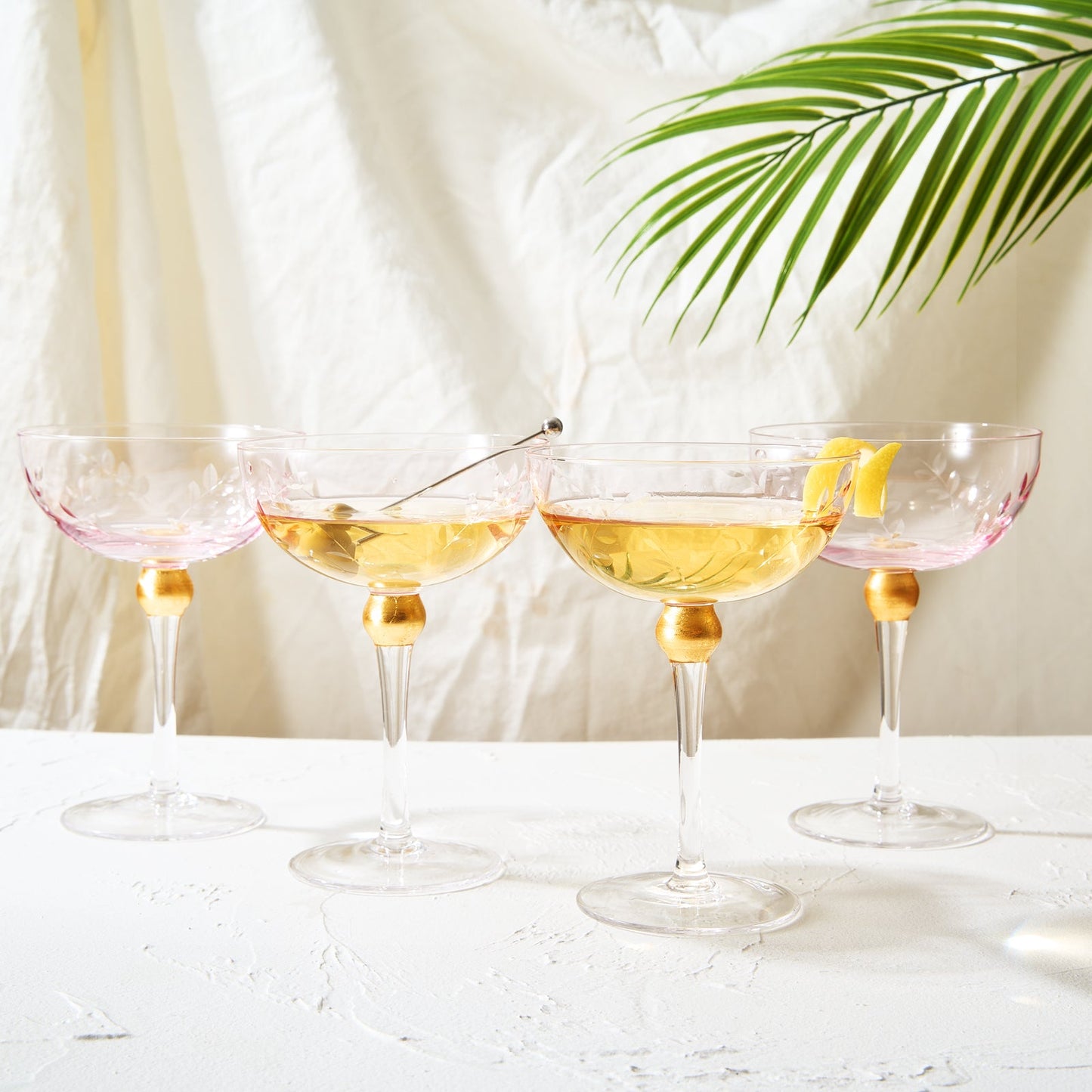 Giglio Coupe Cocktail Glassware, Set of 4